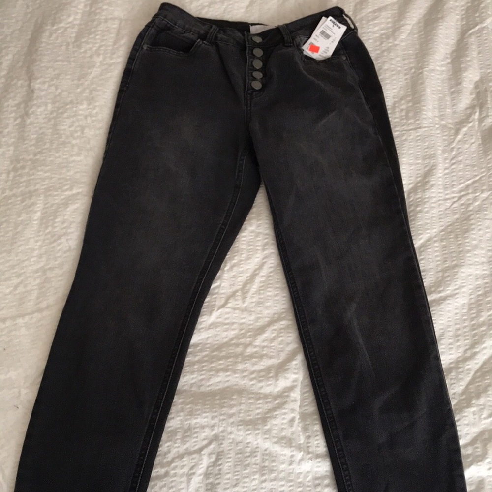 High waisted black jeans